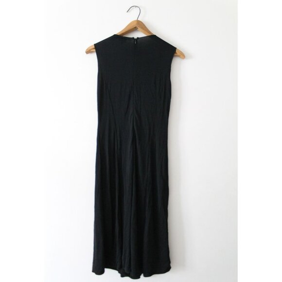 Armani Collezioni Drape Jersey Dress Black Size US 6/ IT 42 - Picture 2 of 5